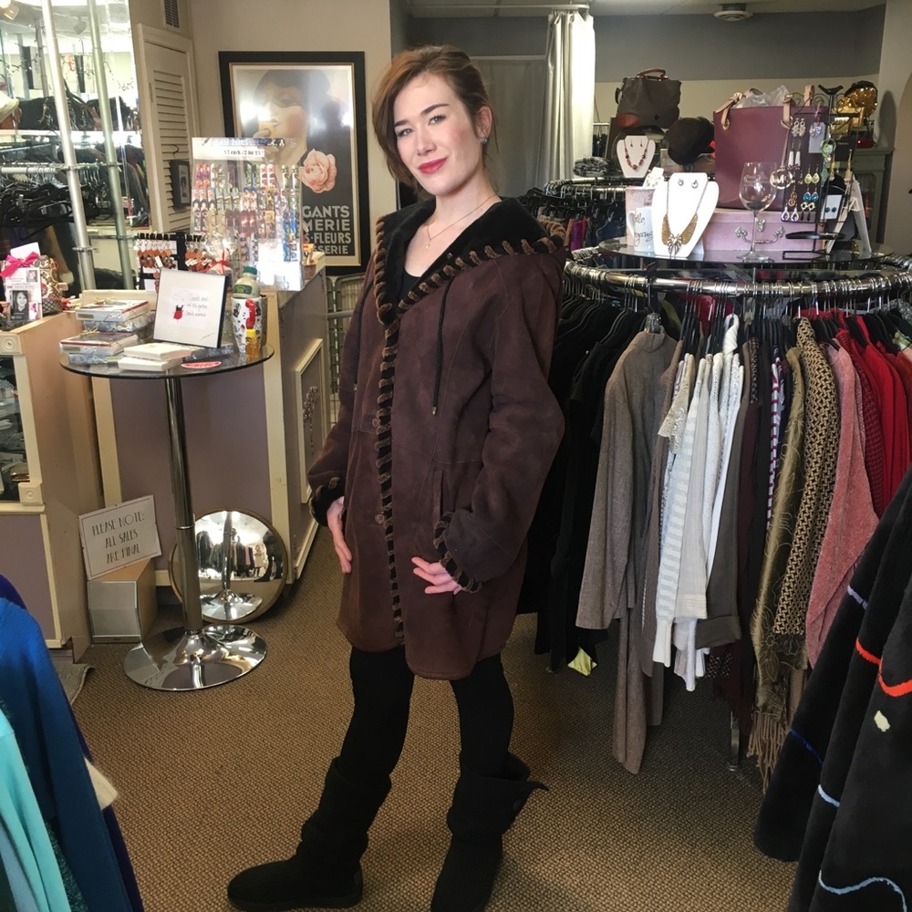 Lamb skin shearling coat
